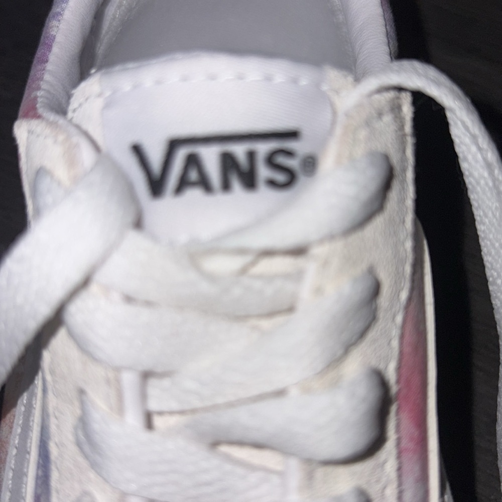 Vans NEW Ward Lace-up Sneaker Heart Tie Dye Size 1 Multi/White - Picture 11 of 13